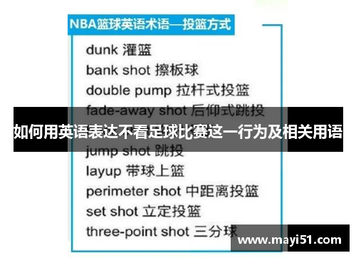 如何用英语表达不看足球比赛这一行为及相关用语
